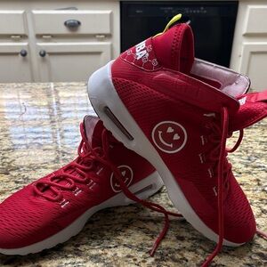 Zumba Fitness Red and White Athletic Dance Shoes